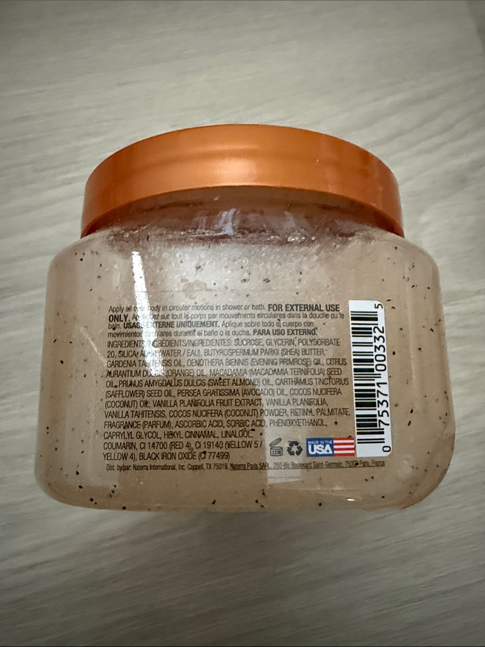Tree Hut Tahitian Vanilla Bean Shea Sugar Scrub - Peach Jar - Picture 2 of 3